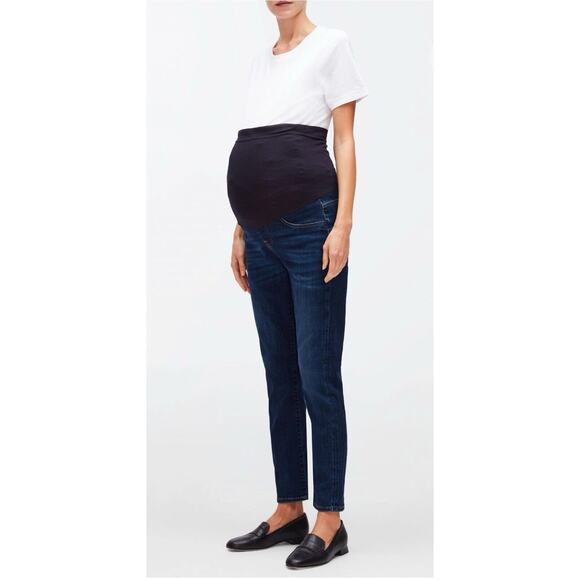 NWT Revolve 7FAM Straight Maternity Slim Illusion Luxe Starlight Jeans - Picture 1 of 11